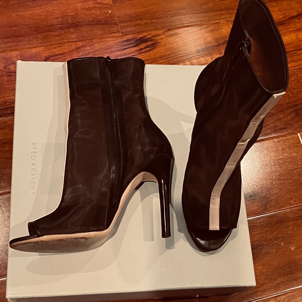 Reed Krakoff Mesh Peeptoe booties